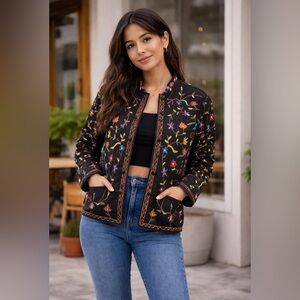 Vintage Cottagecore Embroidered  floral Jacket